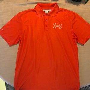 Men’s Orange Under Armour Golf Shirt
